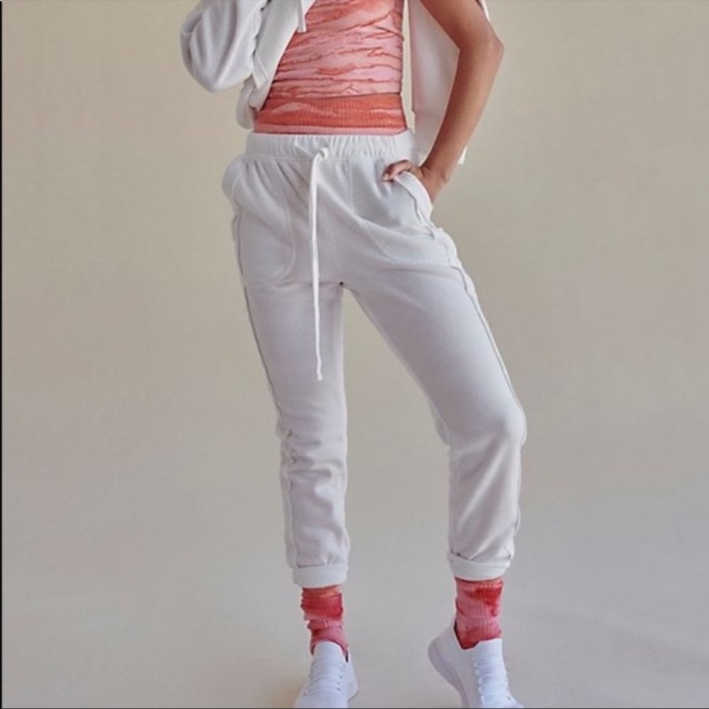 NWT Free People Movement Work It Out Jogger White/Cream L